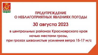 ПРЕДУПРЕЖДЕНИЯ О НЕБЛАГОПРИЯТНЫХ ЯВЛЕНИЯХ ПОГОДЫ