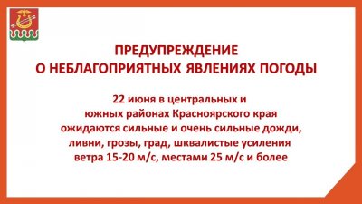 Предупреждение о неблагоприятных явлениях погоды
